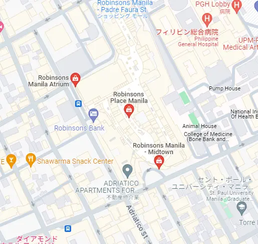 A·RA·DA Robinsons Manila店の地図